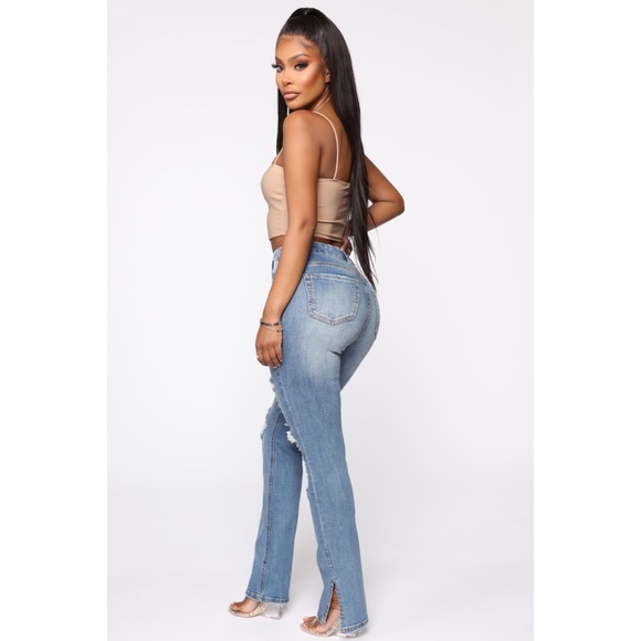 Fashion Nova Killing 'Em Kindly High Rise Jeans Medium Blue Wash - Picture 2 of 2